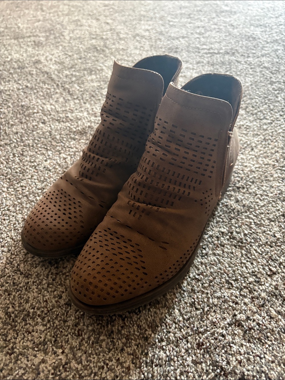 Blowfish Brown Perforated Ankle Booties